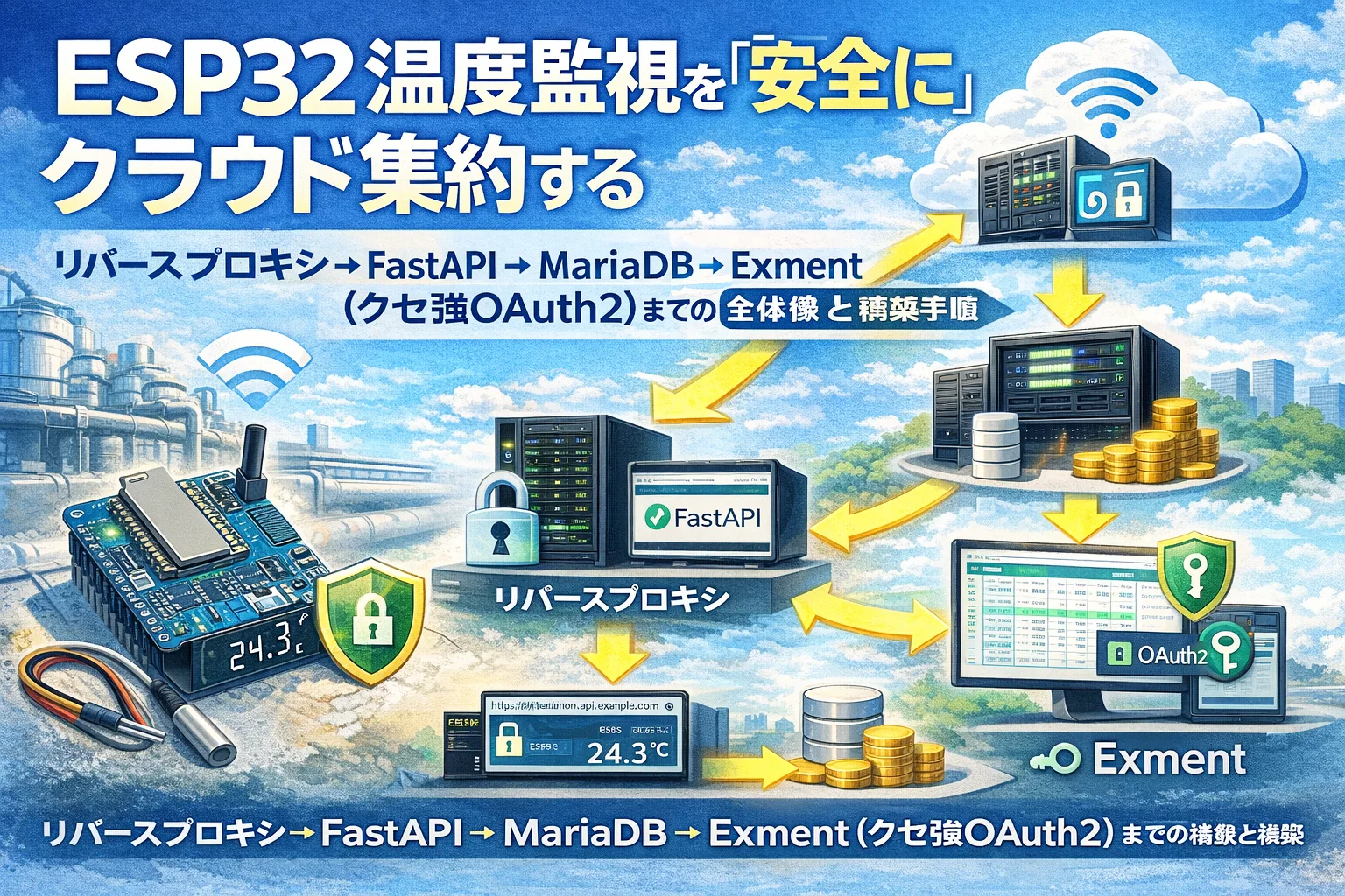 リバースプロキシ→FastAPI→MariaDB→Exment（クセ強OAuth2）までの全体像と構築手順